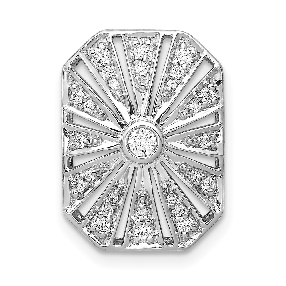 PM3949-020-WA.jpg 14k White Gold 1/5 carat Diamond Vintage Chain Slide - Image 1