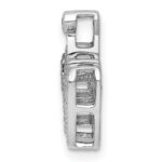 14k White Gold 1/6 carat Diamond Allah Chain Slide - Image 2