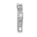 14k White Gold 1/4 carat Diamond Anchor Chain Slide - Image 2