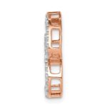 14k Rose Gold 1/3 carat Diamond Om Symbol Chain Slide - Image 2