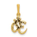 14k 1/6 carat Diamond Om Symbol Pendant - Image 3
