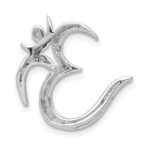 14k White Gold 3/8 carat Diamond Om Symbol Chain Slide - Image 3