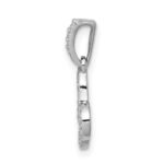 14k White Gold Diamond Capricorn Zodiac Pendant - Image 2