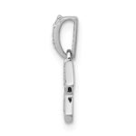 14k White Gold Diamond Aquarius Zodiac Pendant - Image 2