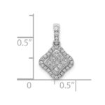 10k White Gold 1/4ct. Diamond Cluster Pendant - Image 4