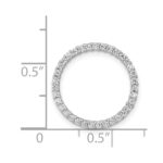 14k White Gold 1/3 carat Diamond Circle Chain Slide - Image 4