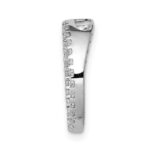 14k White Gold 1/4 carat Diamond Circle Chain Slide - Image 2