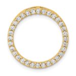 14k Polished 1/2 carat Diamond Circle Chain Slide