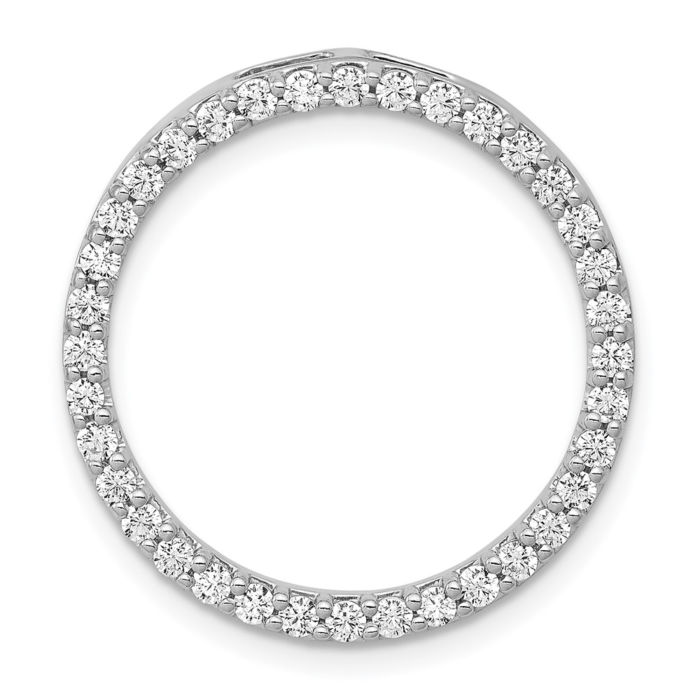 PM4713-075-WA-1.jpg 14k White Gold 3/4 carat Lab Grown Diamond VS/SI+ G+ Circle Chain Slide Pendant - Image 1