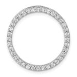 14k White Gold 3/4 carat Diamond Circle Chain Slide