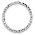 14k White Gold 3/4 carat Lab Grown Diamond VS/SI+ G+ Circle Chain Slide Pendant - Image 3