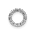 10k White Gold 1/4ct. Diamond Circle Chain Slide - Image 3