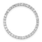 14k White Gold 3/4 carat Diamond Circle Chain Slide