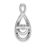 14k White Gold 1/4 carat Moving Diamond Infinity Slide Fits up to 2mm Regular/3mm Fancy or Reversible Omega - Image 3