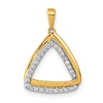 10k 1/6ct. Diamond Double Triangle Pendant