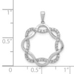 14k White Gold 1/5 carat Diamond Twisted Pendant - Image 4