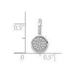 10k White Gold 1/10ct. Diamond Circle Cluster Pendant - Image 4