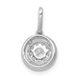 14k White Gold 1/3 carat Diamond Round Halo Cluster Pendant - Image 3