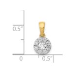 14k 1/3 carat Diamond Round Halo Pendant - Image 4