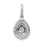 14k White Gold 1/3 carat Lab Grown Diamond VS/SI+ G+ Complete Teardrop Dangle Pendant - Image 3