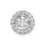 14k White Gold 3/8 carat Lab Grown Diamond VS/SI+ G+ Complete Vibrant Chain Slide Pendant