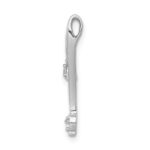 14k White Gold 1/10 carat Lab Grown Diamond VS/SI+ G+ Fashion Chain Slide Pendant - Image 2