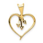 14k 1/20 carat Diamond Heart Pendant - Image 3
