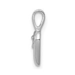 14k White Gold .02 carat Diamond Heart Pendant - Image 2