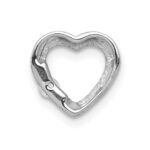 14k White Gold 1/20 carat Diamond Heart Chain Slide - Image 3