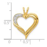 10K Diamond Fancy Heart Pendant - Image 2