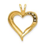14k 1/20 carat Diamond Fancy Heart Pendant - Image 3