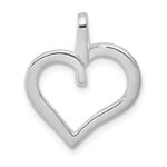 14k White Gold 1/10 carat Diamond Heart Pendant - Image 3