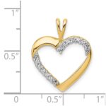 14k 1/6 carat Diamond Heart Pendant - Image 3