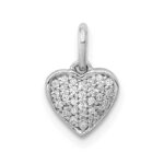 10k White Gold 1/10ct. Diamond Heart Pendant