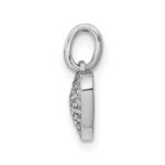 10k White Gold 1/10ct. Diamond Heart Pendant - Image 2