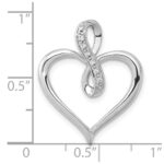 10k White Gold 1/20ct. Diamond Heart and Infinity Pendant - Image 4