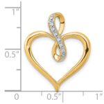 14k 1/20 carat Diamond Heart and Infinity Pendant Fits up to 2mm Regular/4mm Fancy or Reversible Omega - Image 4