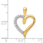 14k 1/10 carat Diamond Heart Pendant - Image 4