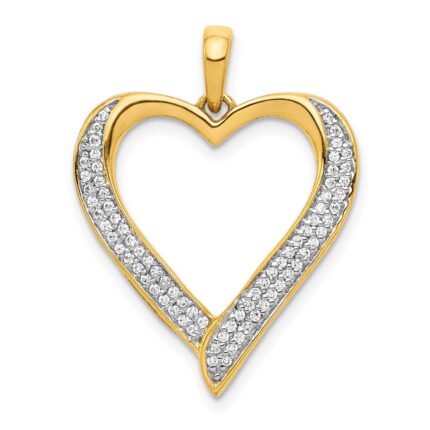 14k 1/4 carat Diamond Heart Pendant