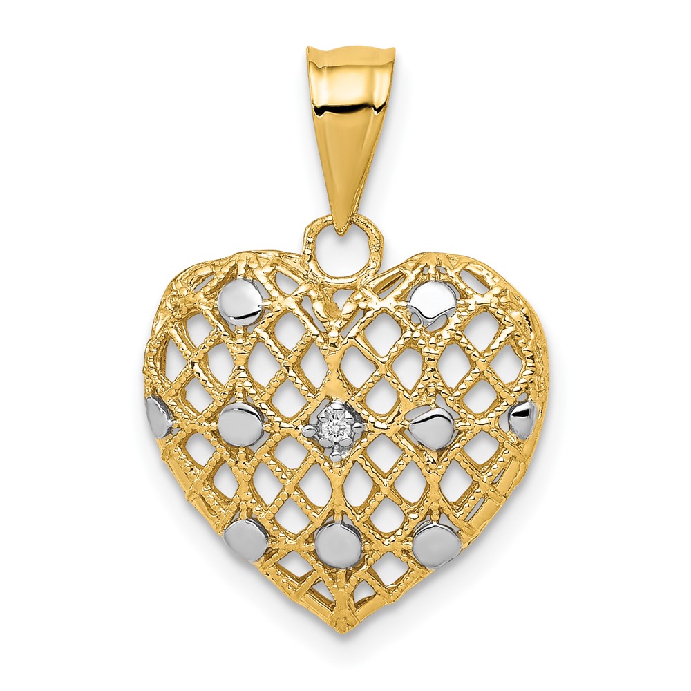 PM4910-001-YA.jpg 14k and White Rhodium 1/2 point Diamond Filigree Heart Pendant - Image 1