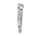 14k White Gold 1/10 carat Diamond Freeform Heart Infinity Chain Slide - Image 2