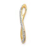10K and Rhodium 1/20ct. Diamond Infinity Chain Slide - Image 2
