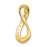 10K and Rhodium 1/20ct. Diamond Infinity Chain Slide - Image 3