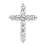 14k White Gold 3/4 carat Lab Grown Diamond VS/SI+ G+ Complete Cross Chain Slide Pendant