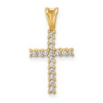 14k 1/6 carat Diamond Latin Cross Pendant