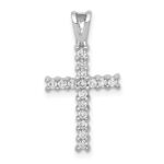 10K White Gold 1/4ct. Diamond Latin Cross Pendant
