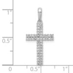 10K White Gold 1/4ct. Diamond Cross Pendant - Image 4