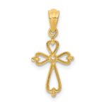 14k Diamond Accented Cross Pendant - Image 3