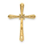 10K 1/20ct. w/Rhodium Diamond Cross Chain Slide - Image 3
