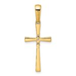 14K 1/15 carat Diamond Cross Pendant - Image 3